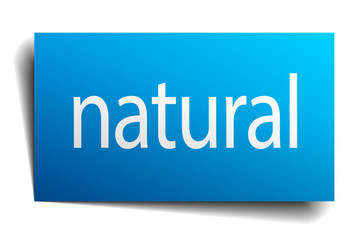 natural blue sign on white background