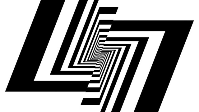 Concentric oncoming symbol, rune Sol - visual illusion