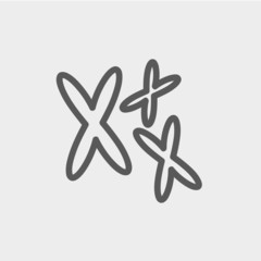 Chromosomes thin line icon