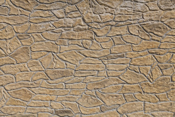 Kitschy cast stone wall