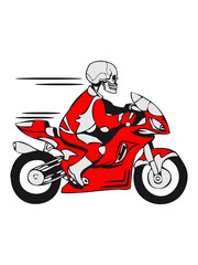 Motorcycle skull racer