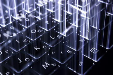 Light rays on the keyboard