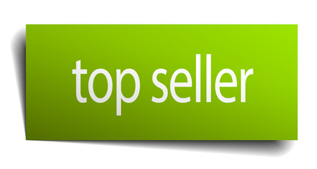 Fototapeta premium top seller square paper sign isolated on white