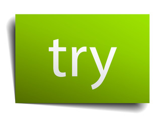 try square paper sign isolated on white