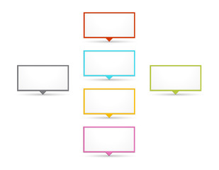 the set of blank tags with arrow