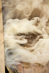 wood, smoke, board, white smoke, smoke creeping