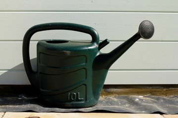 Green Plastic Watering Can
