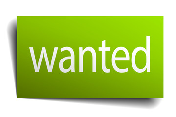 wanted square paper sign isolated on white
