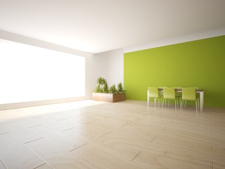 white 3d interior design