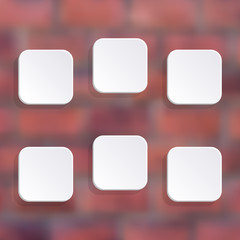 Vector white buttons