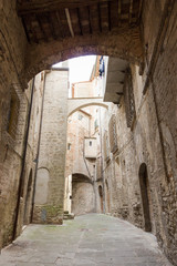 Todi , centro storico antica via
