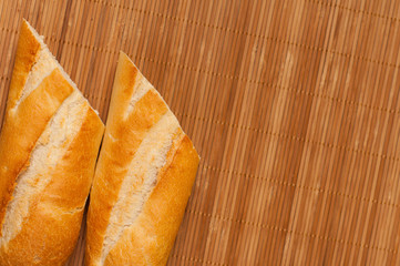 bagette on vintage background
