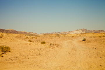 Fototapeta na wymiar View of the nature reserve Ras Mohammed in Egypt. Selective focu