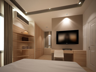 3d render of  of interior bedroom