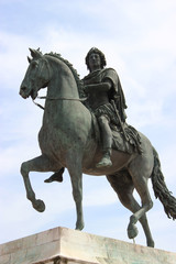 Fototapeta na wymiar Bronze statue of Louis XIV