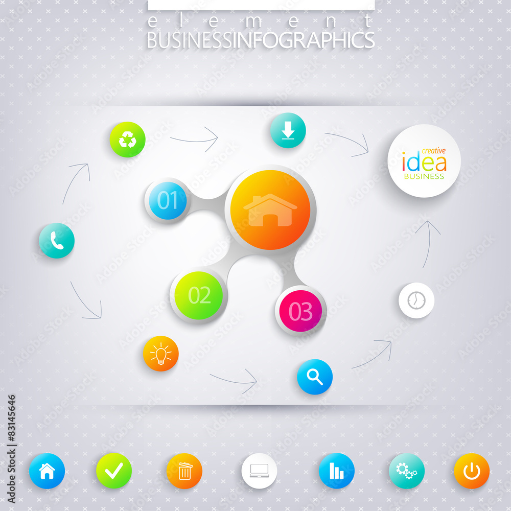 Poster modern infographic network template with place for your text.