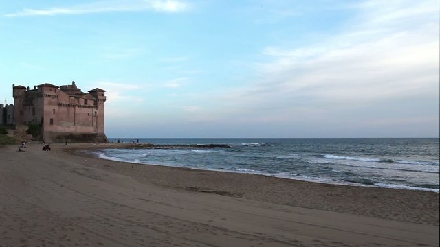 Santa Severa Beach With Castle
