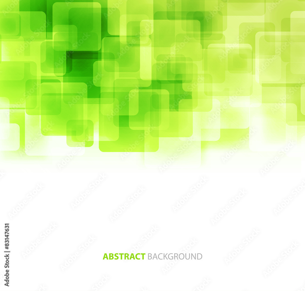 Poster green shiny squares technical background. vector