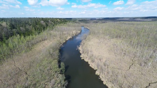 flight over the river