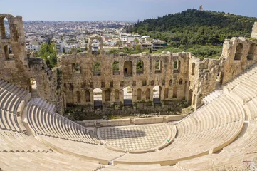 Foto op Canvas Het Odeon van Herodes Atticus, Griekenland, Athene. © tatianasilitska