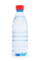 Water bottle isolated on the white