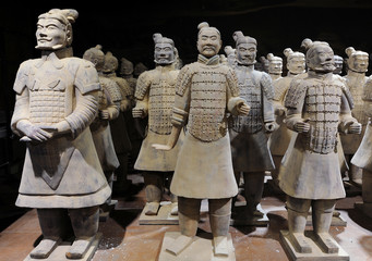 Terracotta army, replicas of warriors