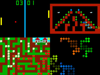 Set of retro style game pixelated graphics