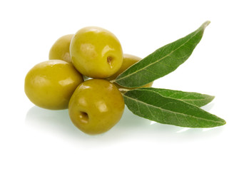 Olives on twig