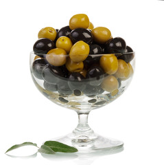 Olives in glass