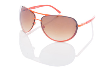 Elegant sunglasses isolated on the white