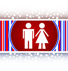 icon toilet button, Man and Woman vector
