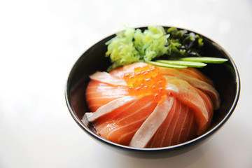 salmon sushi rice don