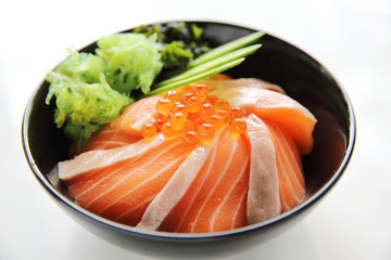 salmon sushi rice don