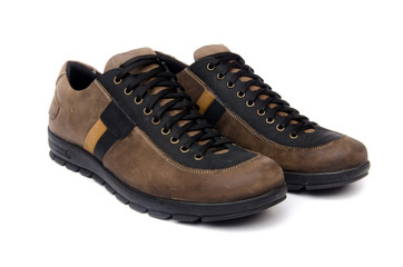 Male shoes isolated on white background