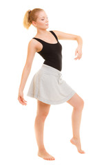 Naklejka premium woman dancer teen girl break dancing