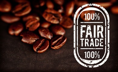 Composite image of fair trade graphic - Powered by Adobe