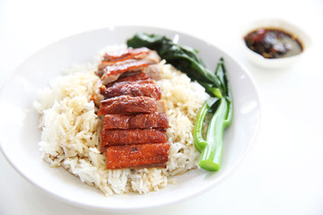roast duck over rice
