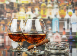 Whiskey and cigar