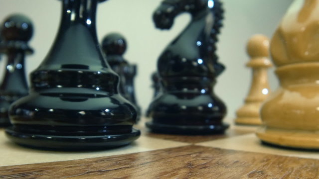 Chess Board and Pieces. Closeup