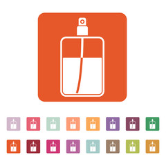 The perfume icon. Cologne symbol. Flat