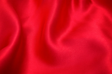 red satin or silk fabric 