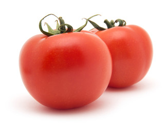 Tomato isolated on white background.