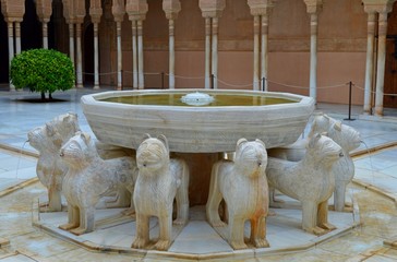 Spain Granada Alhambra Generalife Court of the Lions (4)