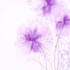 Vector background with pastel flowers