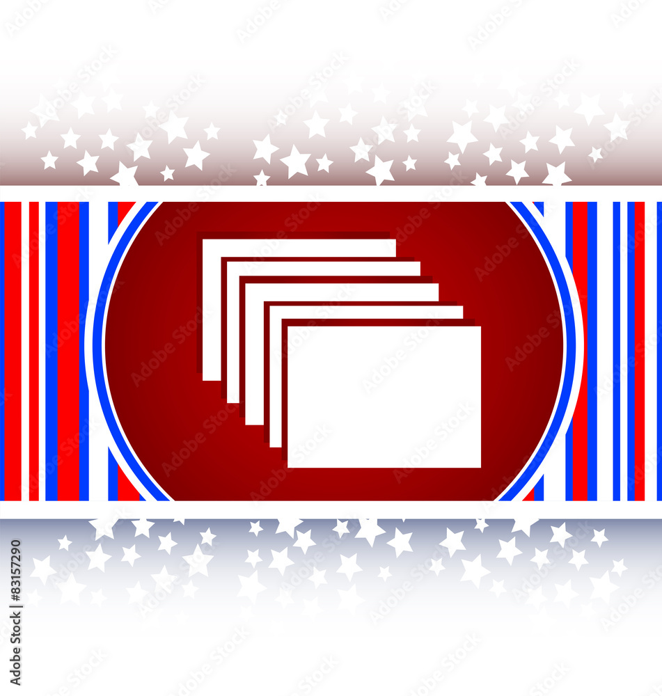 Poster folders on web icon, button isolated on white vector