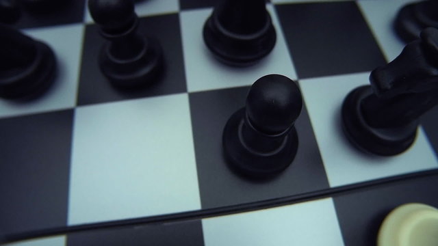 Chess Board and Pieces. Closeup