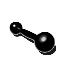 Realistic illustration of dumbbel is isolated on white backgroun