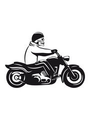 Motorcycle cool skull