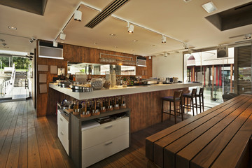 Interior of an elegant cafe