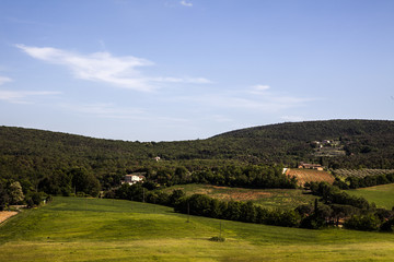 Fototapeta na wymiar colline monteriggione canpangia toscana toscane